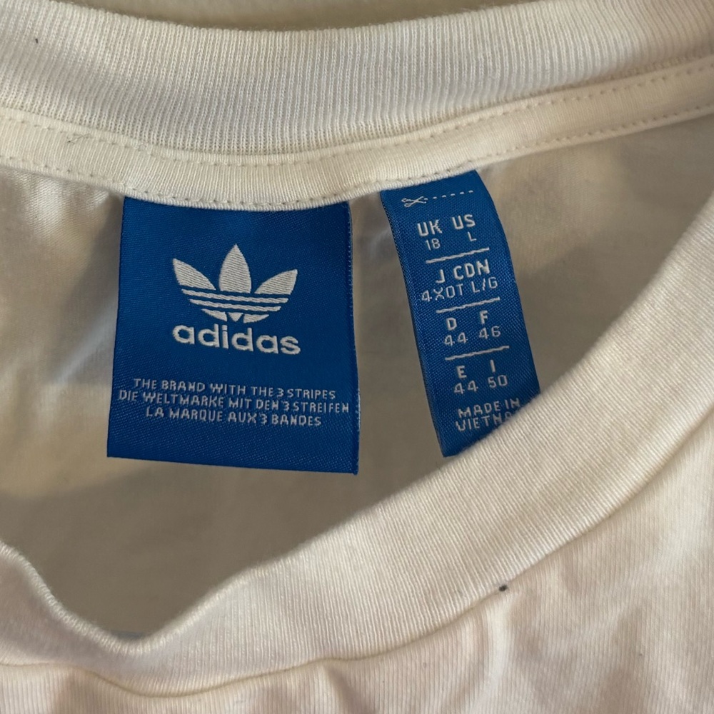 Adidas Women's White and Black Crop Top - Picture 4 of 5